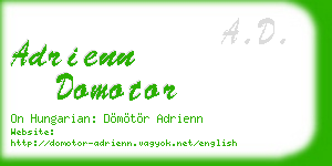 adrienn domotor business card